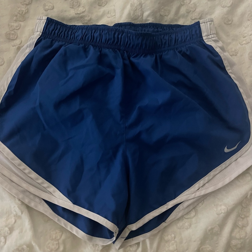 Nike blue and white tempo shorts